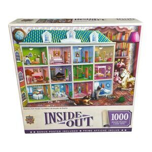 Master Pieces Inside Out Sophia's Doll House 1000 pieces Jigsaw Puzzle w/Poster